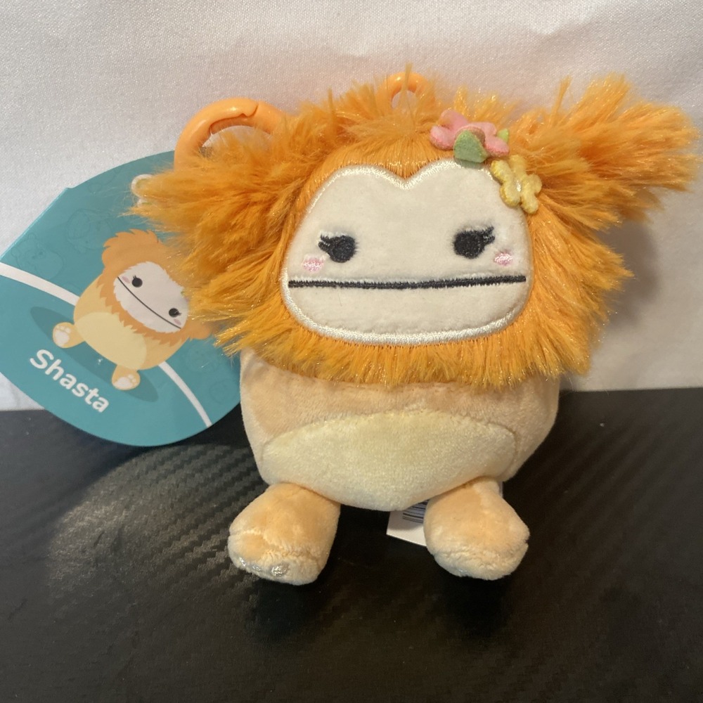 Original Squishmallows Shasta The Big Foot 3.5" Clip On‎ Plush Key Chain w/ Tag